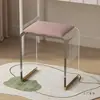 Taburete de Tocador de Lujo Ligero de Moda para Habitación de Niñas, Silla de Tocador Transparente Acrílica, Silla Simple de Tocador para Maquillaje