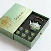 Caja de Regalo para Juego de Té, Caja de Embalaje de Souvenir de Alta Gama, Tazas de Té Personalizadas, Cuencos de Té, Accesorios para Ceremonia del Té, Materiales de Embalaje Exquisitos