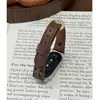Adequado para Pulseira em Forma de Cruz para Xiaomi Mi Band 11 9/8/Nfc Estilo Outono e Inverno Couro Pulseira Versátil para Pulso Pulseira de Relógio para Meninas