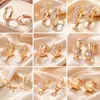Xuping Brazaletes Rusos Transfronterizos para Oreja, Aros Color Oro de 18K con Incrustaciones de Diamantes, Joyería de Lujo Ligero de Alta Gama al por Mayor para Mujeres