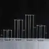 Accesorios para Boda Marcadores de Pasillo de Cristal Columnas Cuadradas Acrílicas Centros de Mesa para Postres Escenario en T Accesorios de Decoración Temática de Boda de Ensueño