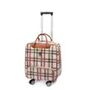 Bolsa impermeable de PU con ruedas universales, bolsa de carro, maleta de mano portátil, bolso de mano estilo coreano, maleta, bolsa para viajes de corta distancia
