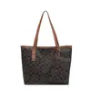 Bolsa tote com estampa retrô, grande capacidade, novo estilo 2026, bolsa de mão casual, bolsa de ombro versátil, bolsa feminina da moda europeia e americana