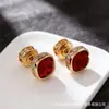 Hermosos Aretes de Cristal de Colores para Mujer, Exquisitos y de Moda Accesorios para Orejas para el Trabajo, Lujo Ligero con un Toque de Alta Gama, Diseño de Nicho