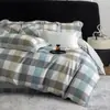 Juego de Cuatro Piezas de Algodón de Fibra Larga con Dibujos, 60 Piezas, Funda de Edredón Estampada 100% Algodón, Sábana Bajera Ajustable 100% Algodón, Juego de Ropa de Cama para Todas las Estaciones