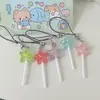 Pendente de pirulito simulação de estrela cadente de cinco pontas, cordão para celular, enfeites de bolsa para pericardio de menina fofa, melhor presente para amigo/casal