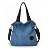 Bolsa feminina casual simples moda versátil bolsa de ombro lona grande capacidade multi-compartimentos bolsa mensageiro bolsa de mão fofa