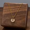 Comercio Exterior de Amazon Venta Caliente Collar de Acero de Titanio Temperamento Femenino Circonita Microincrustada Personalidad Cadena para Clavícula de Alto Sentido Colección Joyería