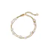 Amazon Pulseira de Pérolas Banhada a Cobre 14K Pulseira de Miçangas Feita à Mão Pulseira de Amor Fashion Mais Fácil de Combinar Acessórios para Mão Ponto Atacado