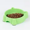 Ponto Plástico Rosto de Gato Tigela Desenho Animado Quatro Cores Tigela Pequena para Pet Utensílios para Comida de Gato Cães e Gatos Imprimível Venda Direta de Fábrica