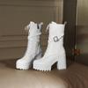 Botas Martin Botas para Mujer 2020 Otoño e Invierno Estilo Nuevo Botas para Mujer Botines Británicos de Tacón Alto Zapatos para Mujer Talla Grande Dropshipping