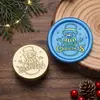 Nuevos sellos de lacre de la serie navideña con diseños de muñeco de nieve, Papá Noel y renos, hechos de latón para decoración de diarios