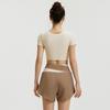 Conjunto Fitness Nude, Conjunto Esportivo Sem Costura, Conjunto de Combinação de Cores de Verão, Conjunto de Yoga Slim