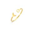 Anillo Sol Luna Nueva Acero Inoxidable Mujer Minimalista Anillo Abierto Personalidad Joyería de Moda Regalo de Cumpleaños Venta al por Mayor