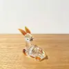 Enfeite de veado de vidro estilo Ins, decoração de veado animal de luxo leve, presente de lembrança de viagem, decoração de mesa, best-seller transfronteiriço
