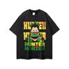 Camiseta de manga corta desgastada con dibujos animados de Harajuku de verano 2024 para hombres y mujeres, estilo perezoso, para parejas.
