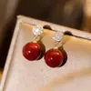 Dos Colores, Sencillo, Ropa de Trabajo Diaria, Diseño de Moda, Pendientes de Borla de Perla, Suaves y Elegantes, Pendientes Dignos
