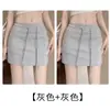 Saia versátil de cintura alta, corte evasê justo, nova saia-calça casual de verão com cordão, saia curta com um toque esportivo para meninas