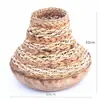 Venta de Fábrica Jarrón Artesanal de Tronco Tejido a Mano Maceta Barril de Flores Decoraciones Cálidas de Casa Rural Estilo Pastoral