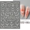 FULL BEAUTY Adesivos de Unhas Novos Transfronteiriços Spice Girls Estrelas de Amor Dourado e Prateado Cristal Oco Diamante Adesivos Estereoscópicos
