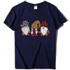 Camiseta informal de manga corta de verano moderna y creativa de tres enanitos, top holgado, talla grande, cuello redondo