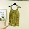 Nuevo Chaleco de Algodón y Seda con Tirantes Finos y Hombros Anchos para Mujer, Verano, Delgado, Estampado, Pijama, Talla Grande, Holgado, Casual, Versátil