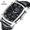 CHENXI Reloj al por mayor Correa casual Reloj de cuarzo Reloj cuadrado Resistente al agua Calendario Reloj para hombre Explosiones de Tiktok