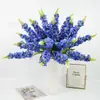 Flores de seda, flores artificiales, materiales florales para bodas, jacinto de un solo tallo, arreglo de escena para salón de bodas, arreglo floral para jardinera exterior, hierba de pez dorado