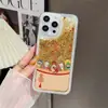 Funda de Teléfono de Arena Líquida Festiva de Año Nuevo Adecuada para Apple 17Promax Marca de Moda Semi-Transparente Mate Agujero Grande Estilo Celebridad de Internet