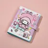 Caderno A5 de folhas soltas, fofo e estiloso, estilo ins, fecho magnético, couro PU macio, caderno de folhas soltas de desenho animado, atacado