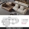 Juego de Sofás Minimalista Lawrence de Piel Genuina, Sala de Estar de Doble Cara, Estilo Moderno de Diseñador, Adecuado para Villas y Hogares de Diversos Tamaños, Lujo Ligero