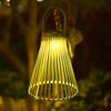 Lâmpada suspensa de malha solar pequena para exterior, varanda, jardim, vila, decorativa, doméstica, imitação de bambu, lâmpada suspensa, atmosfera, lâmpada de projeção