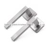 Fabricante de aço inoxidável tubo quadrado oco maçaneta de porta fechada quadrada dividida punho quadrado de madeira da porta puxador quadrado