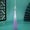 Pingente de paz feito à mão com borlas, porta-flores, Aventurina de imitação, broche Hanfu cheongsam, instrumento musical, acessório de decoração para carro