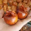 Adornos Navideños de Talla en Madera de Manzano Pequeño de Tuya Taihang Fragancia Natural Duradera Rica Decoración del Hogar Artesanías de Madera Maciza