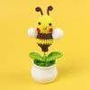 Girasol de Lana Transfronterizo en Maceta Flor de Lirio del Valle Nomeolvides Tulipán Adorno de Flor Artificial Temporada Escolar Regalo para Maestro
