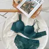 Ropa interior de copa para panecillos al vapor gruesos glutinosos suaves para mujeres de pecho pequeño que realza el busto grande sin aro superior combinable Traje de sujetador para pecho