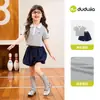 Calças de Verão Infantis Dudu's Girls, Shorts Florais, Roupa Infantil, Versátil e Estiloso, Casual, Finos, Tendência, para Bebês