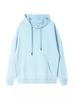 Sudadera con capucha de algodón peinado, cuello redondo, mangas largas, mismo estilo para hombres y mujeres, estilo básico de otoño e invierno con hombros descubiertos, letras bordadas con logo personalizado