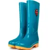 Botas de chuva de cano alto espessadas, sapatos impermeáveis, sapatos de borracha forrados com fleece, galochas, botas de água, botas de inverno quentes antiderrapantes de cano médio para mulheres e homens
