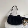 Bolso de Felpa Suave de un Solo Hombro Estilo Coreano para Mujer Otoño 2025 Nuevo Bolso de Hombro Grande de Gran Capacidad Bolso de Mano Bolso de Felpa