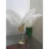 Plumas de Avestruz Reales 10-80CM Blancas Decoraciones para Pasillo de Boda Centros de Mesa Plumas de Avestruz DIY Accesorios Decorativos de Plumas Plumas Grandes