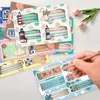 8 Nuevas Pegatinas de Etiquetas Náuticas de Tamaño Grande con Fuentes Escribibles para Registros Infantiles y Decoración, Al por Mayor en Stock con Envío Directo
