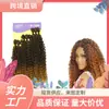 Fábrica de Comercio Exterior Europea Americana Africana Espejo Cruzado Venta al por mayor Peluca Fibra Química Cabello Cabello Rizado Mediana Longitud Peluca Rizada Pequeña Cortina de Cabello Juego de Nueve Piezas