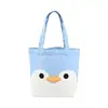 Bolsa de lona con serie de lindos animales de dibujos animados, adecuada para ir al trabajo, tutorías, simple y ecológica, bolsa de lona fresca de estilo japonés