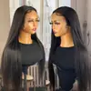 Nova Peruca Longa Reta com Lace Frontal Cabelo Humano Europeia e Americana Touca Lace Frontal