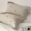 Juego de Dos Toallas para Almohada de Gasa de Algodón Puro Estilo Wabi-Sabi, Toalla de Algodón Anti-Aceite para Almohada para Hombre para Uso en Casa, Todas las Estaciones
