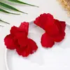 Moda Europeia e Americana Exagerada Estilo Mori Brincos de Flores Frescas Celebridade da Internet Feminina Estrela Retro Elegante Brincos de Pétalas Street