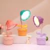 Lámpara de escritorio con forma de maceta, creativa, linda y divertida, para estudiantes, luz nocturna LED recargable, linda y práctica, lámpara de regalo pequeña.