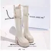 Botas Altas de Malla Negra para Mujer Nuevo Estilo Primavera y Verano 2026 Malla Transpirable Botas Altas Estilo Británico Adelgazantes Botas de Jinete
